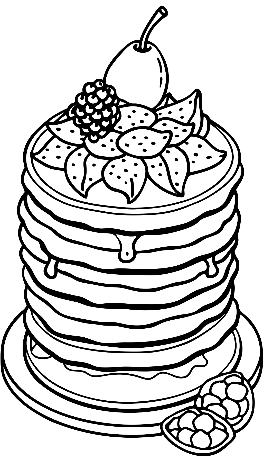 pancakes coloring page